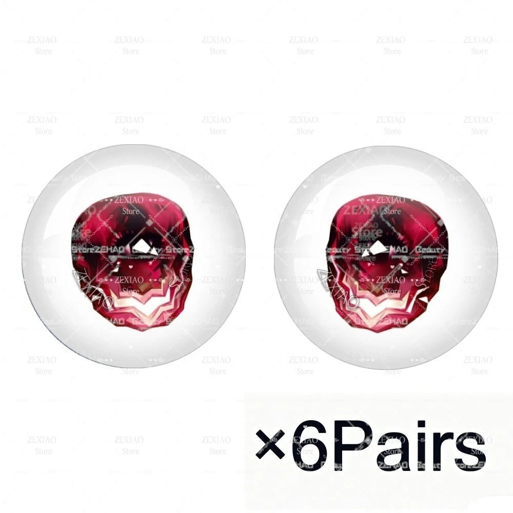 6Pairs Blythe Doll Eye Chips Various Patterns Styles Glass Cabochon Eyes Doll Eyes Chips DIY Jewelry Making Suppliers MS004 view 4