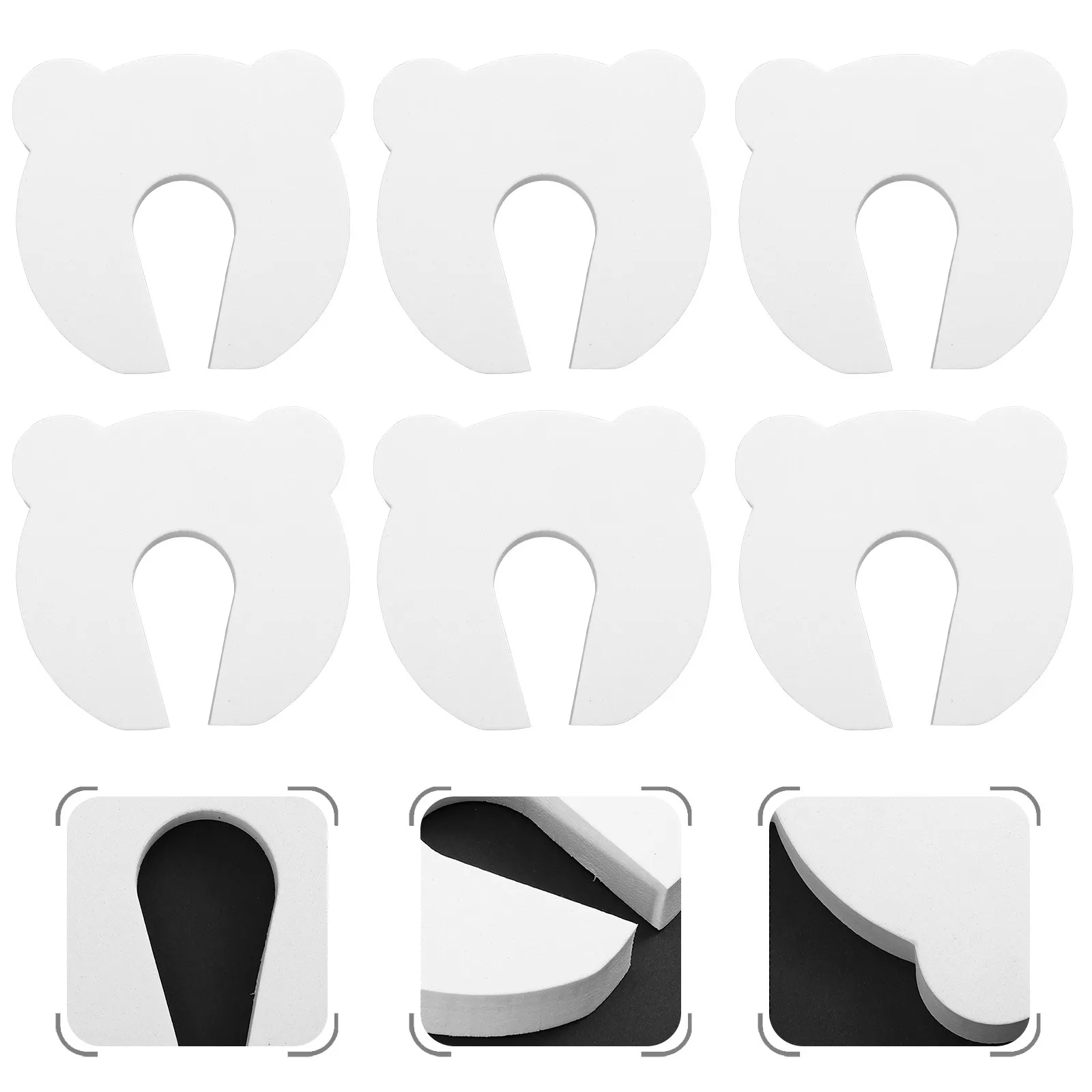 

Набор из 6 ограничителей для дверей (защита от защемления пальцев), без сверления, для безопасности детей, предотвращает удары дверью об стену, без шума, защита от повреждений стен