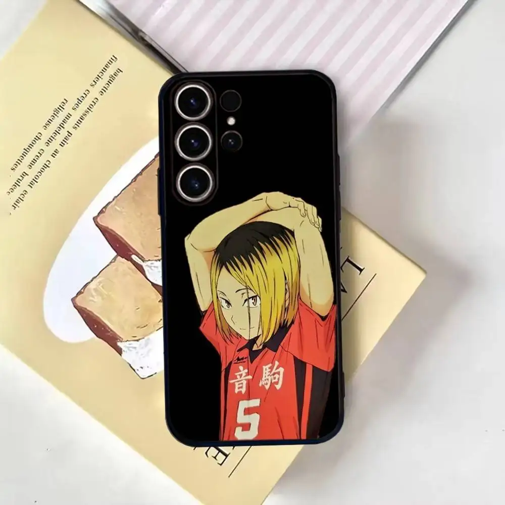 حافظة هاتف Kenma Kozume Anime لهاتف SamsungS25,24,21,22,23,30,Ultra,20,Plus,Fe,Lite,Note,10,9,Soft Black Cover #3