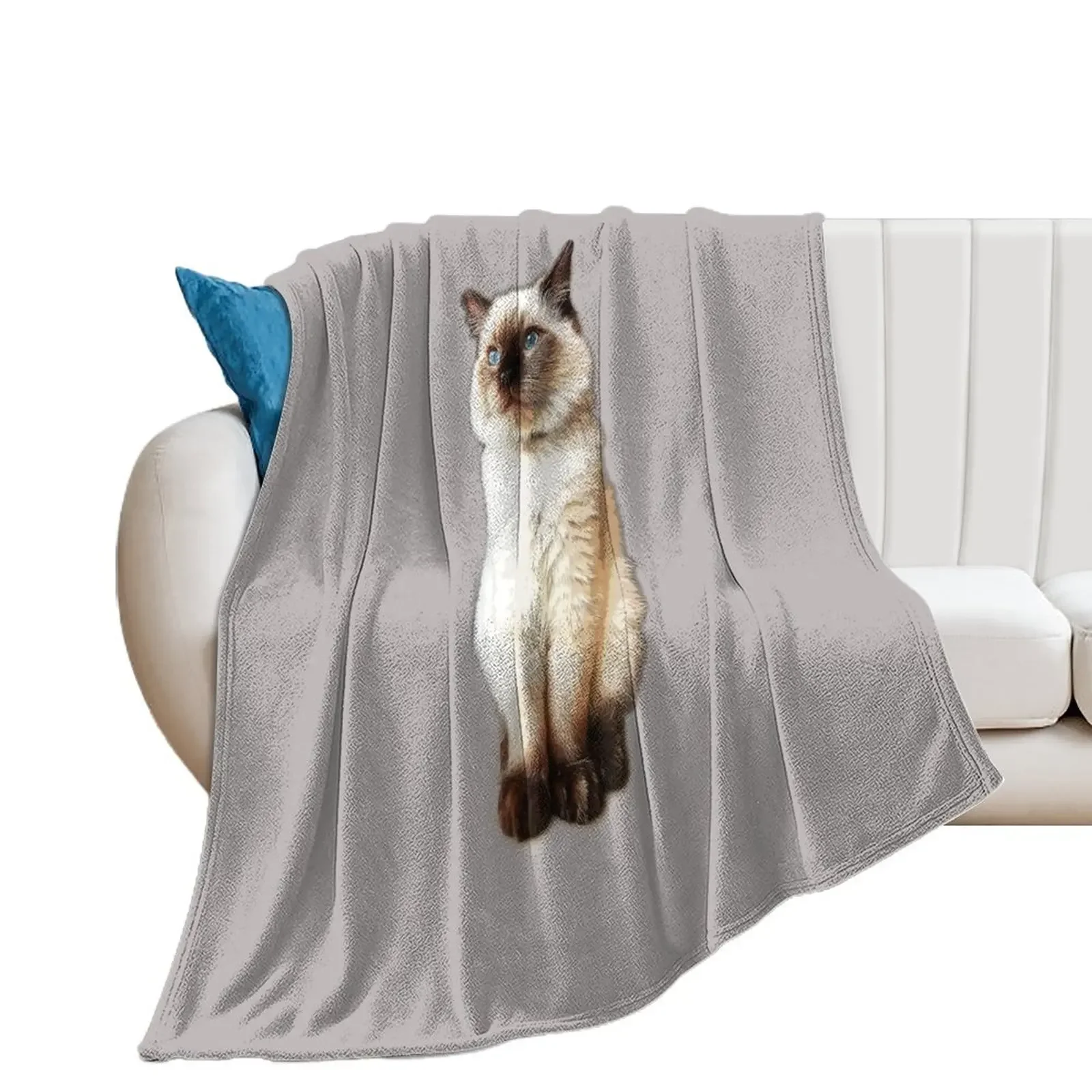 Ragdoll Cat Rag Doll Kitten Birman Seal Point Throw Blanket Bed linens Large Blankets