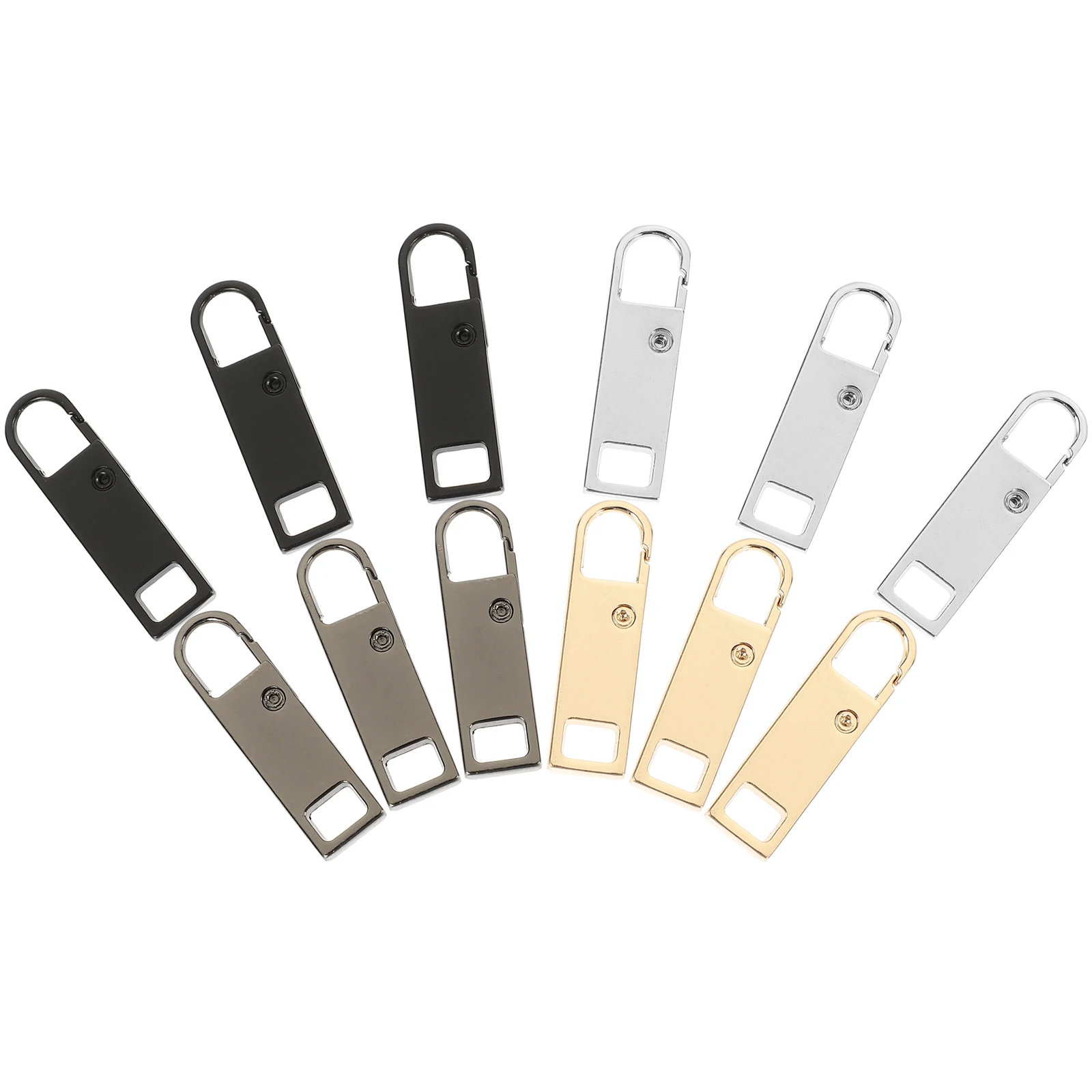 

16pcs Zipper Pull Replacement Heavy Duty Metal Repair Kit Detachable Luggage Pulls Clothing Jackets Boots Backpacks Bags