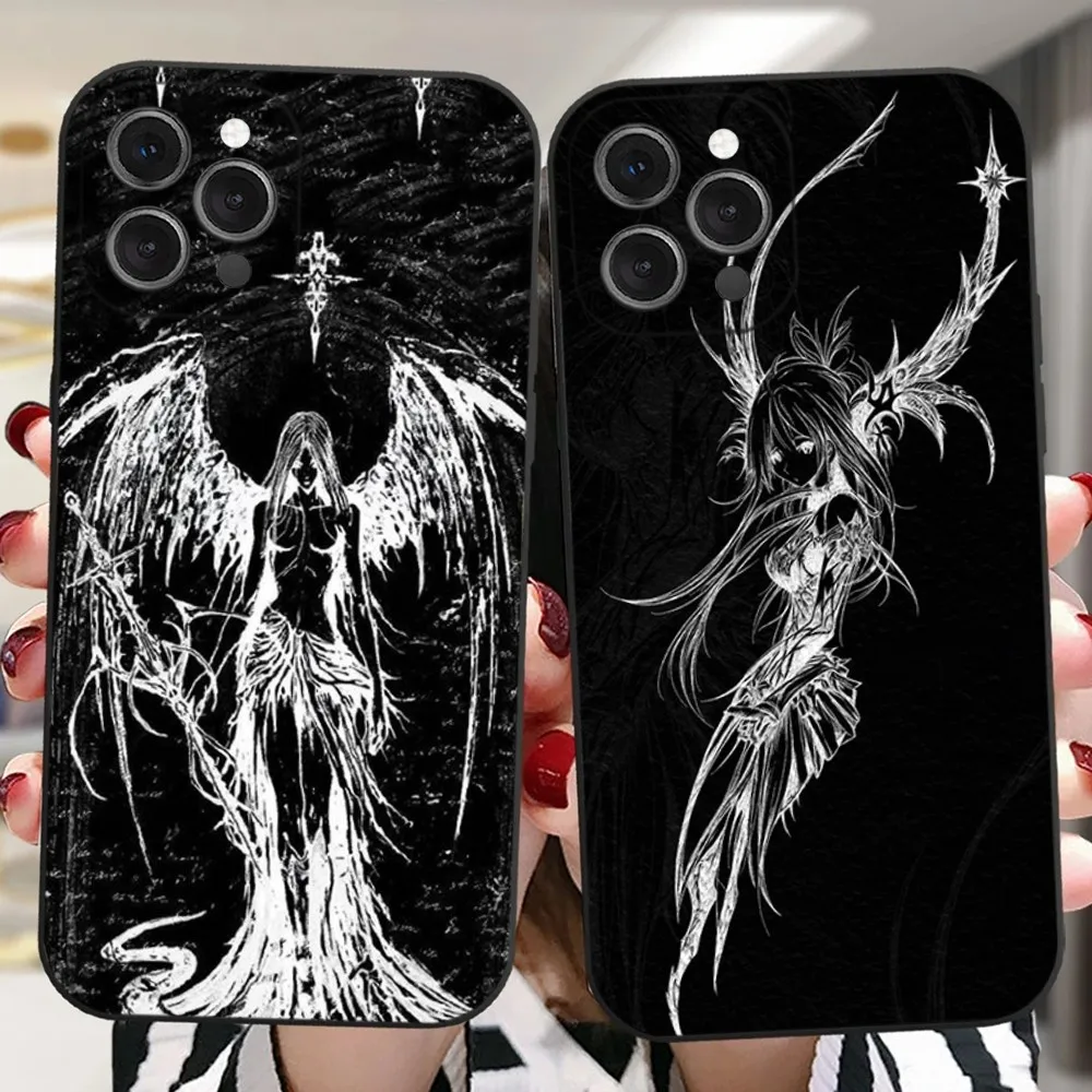 

Gothic Girl Sculpture Retro Phone Case For iPhone 16,15,14,13,12,11 Plus,Pro,Max,XR,XS,X,7,8 Plus,SE,Mini Silicone Soft