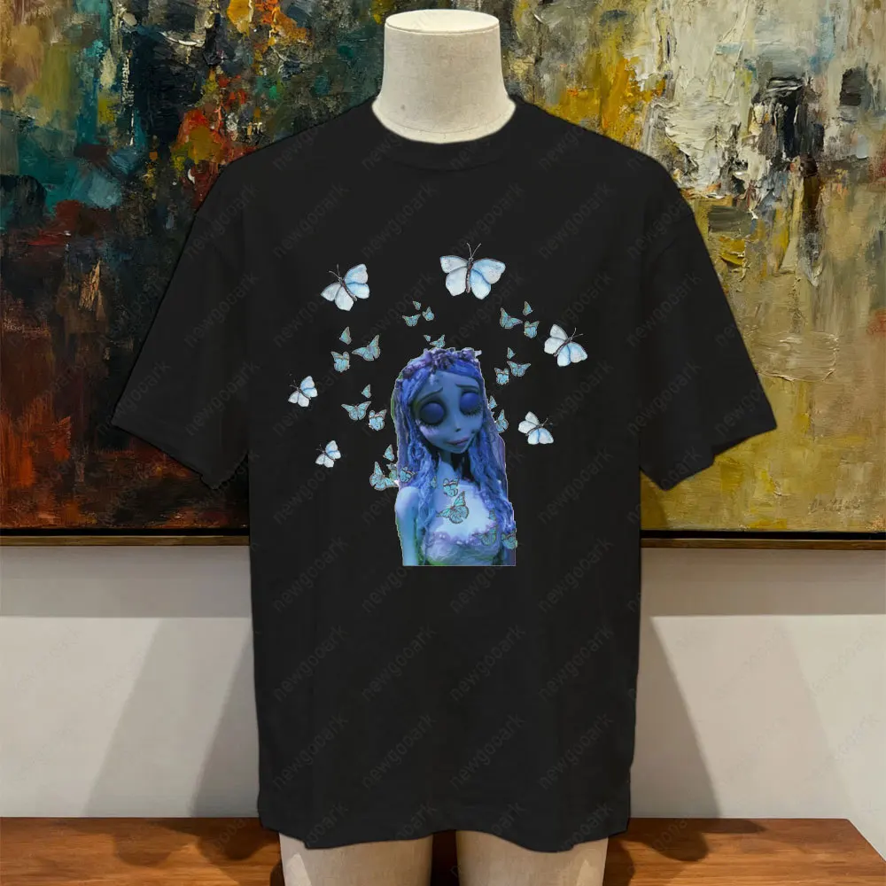 Classic Corpse Bride Emily There Was A Serious Misunderstanding Graphic T Shirts Men Woman Cotton Summer Aesthetic Clothes
