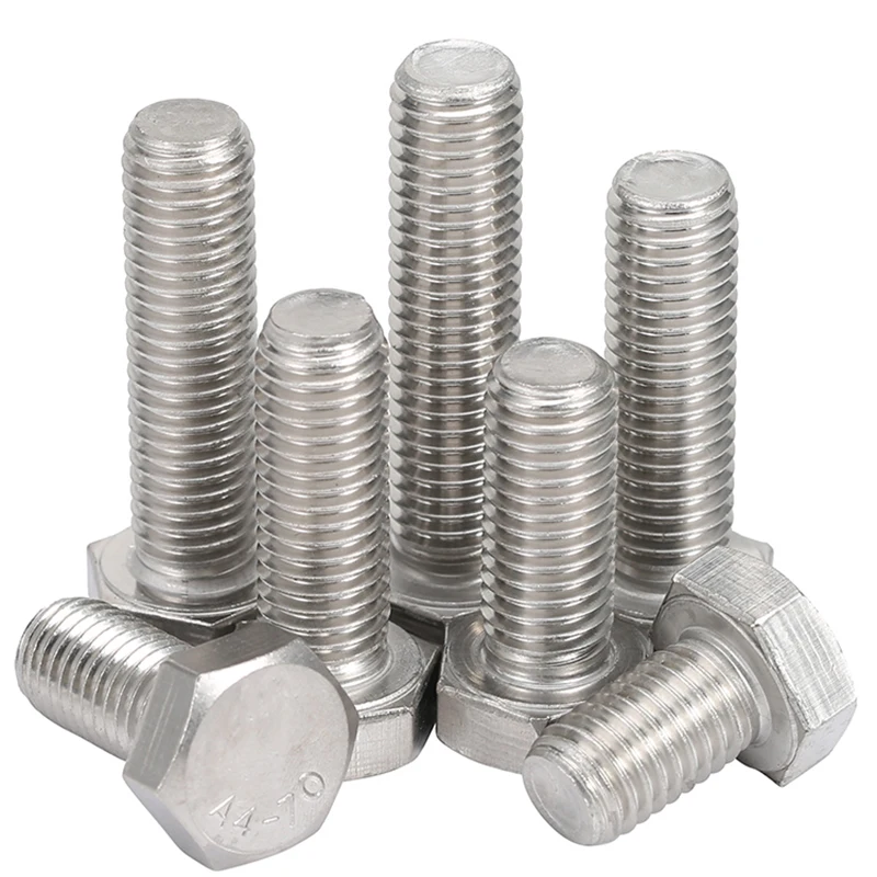 4 Pcs M3 M4 M5 M6 M8 M10 M12*20 A4-70 316 Stainless Steel Outside Hex Head Bolt External Hexagon Head Screw