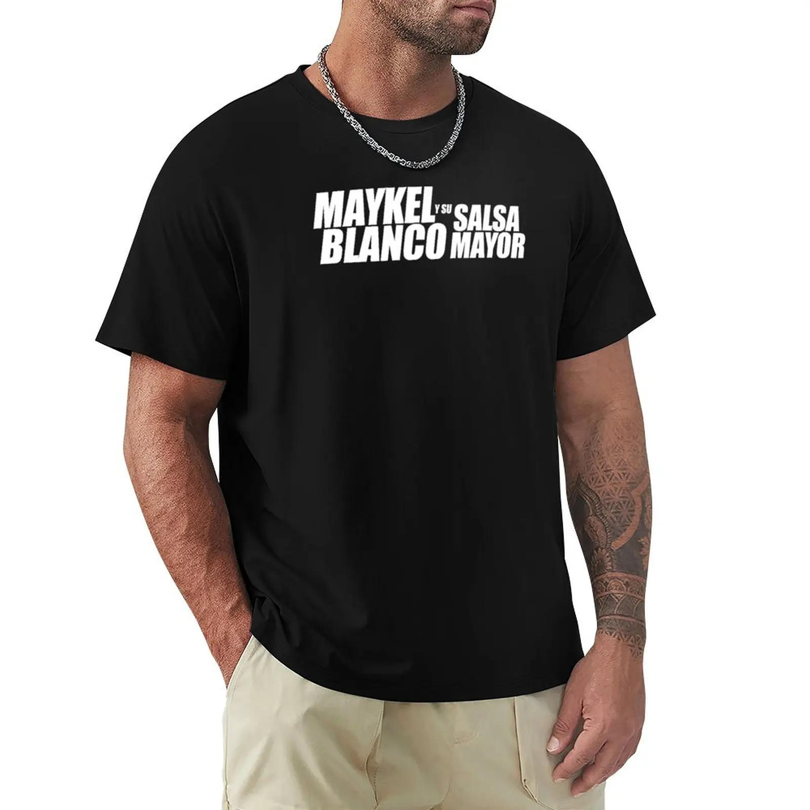 MAYKEL BLANCO Y SU SALSA MAYOR Cuban Band T-Shirt Trendy Pattern T-Shirt for Men