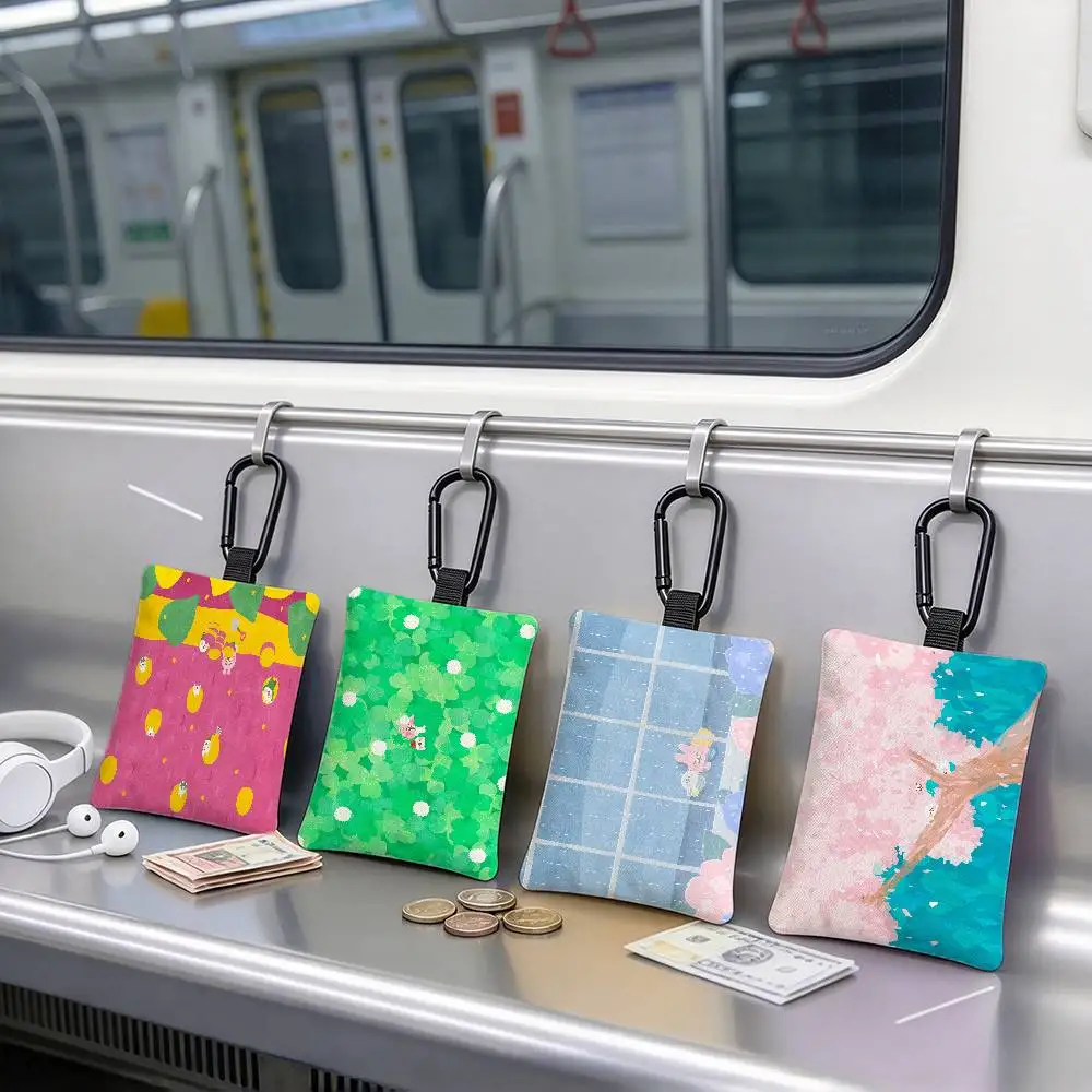 Cute K-Kanaheis Waterproof Coin Purse Mini Pouch Slim Zippered Small Wallet For Change Keys And Cards