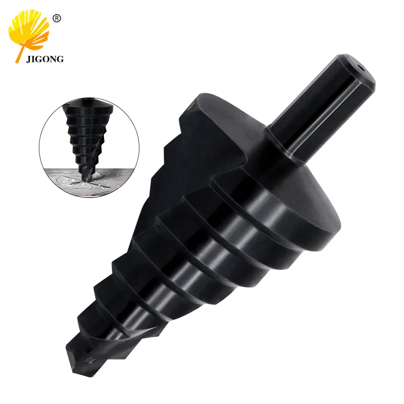 4241 Triangular Handle Nitriding Spiral Groove Step Drill 10-45MM/Step Drill/Pagoda Drill Hole Expanding Drill/High Speed Steel