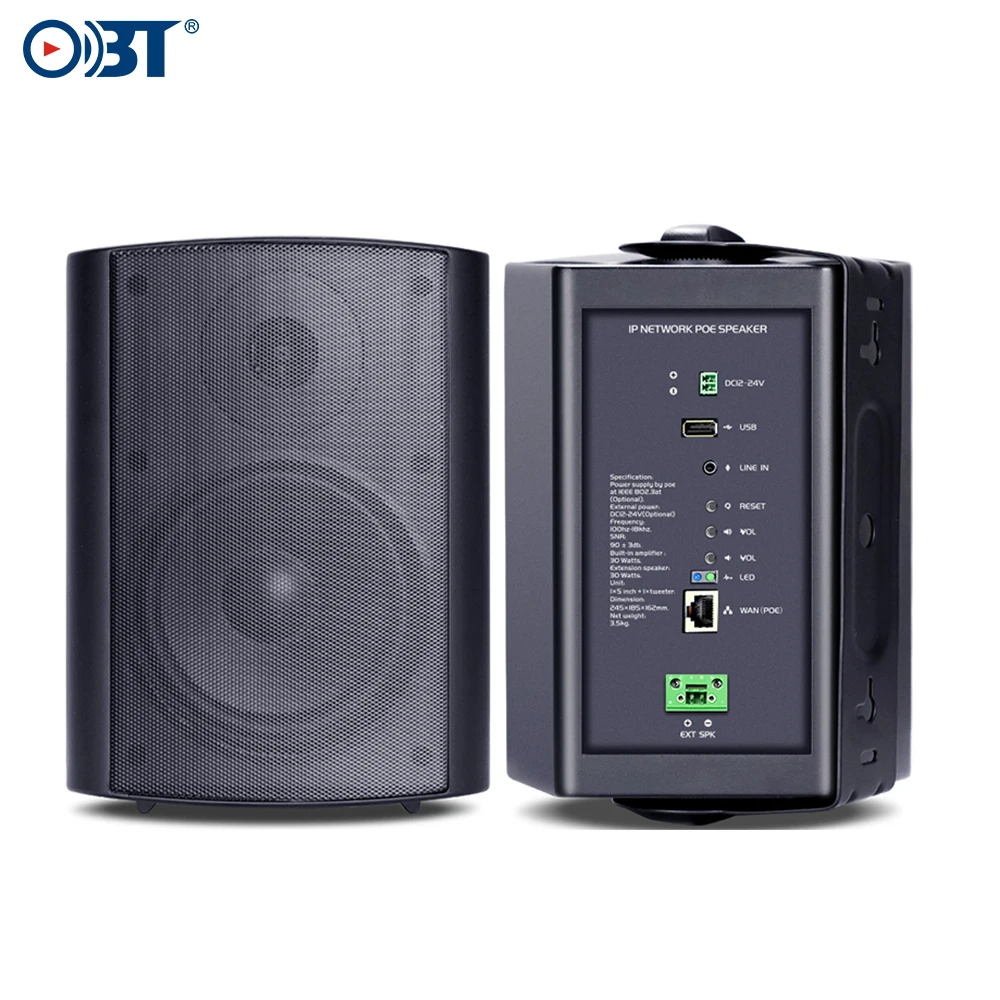 

OBT-9806 newest model 30W SIP network wall mounted audio POE Speaker for PA System