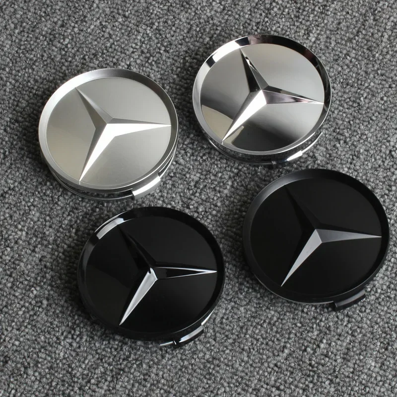 

4pcs 75mm Car Wheel Center Caps Hub Caps For Mercedes Benz A B C E S GLA GLB GLC GLE GLK CLS R W205 W253 W177 W213 Accessories