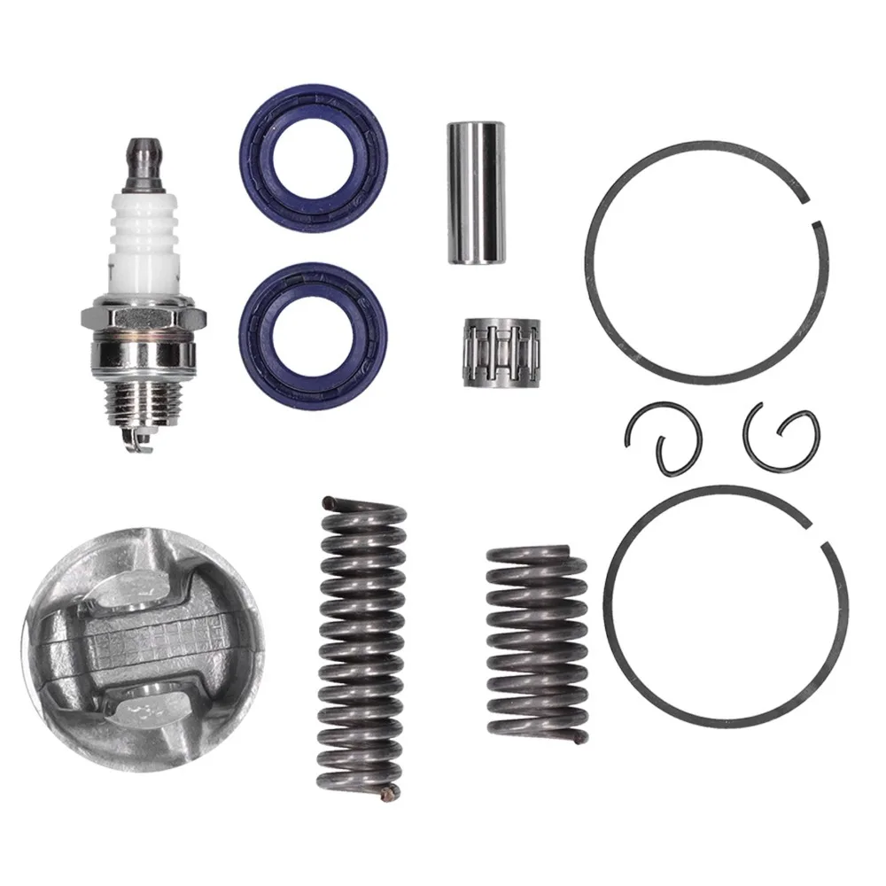 Grey Cylinder Piston Kit Metal Easy to Install Chainsaw Piston Kit Compact Replacement Piston Kit for Stihl MS211 MS 211C MS211C