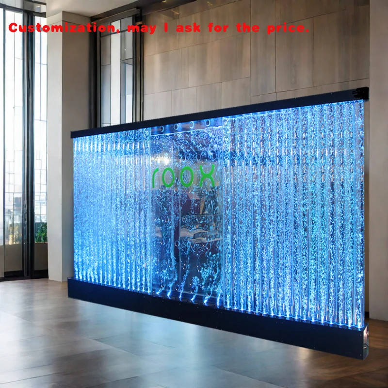 

custom.Modern LED Restaurant Decorative Partition Screen Color Changing Light Wall Bubble Decoration