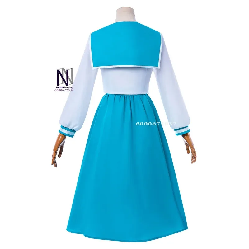 أزياء الألغام Leiliya تأثيري أنيمي دور اللعب زي جديد لطيف الأزرق زي مدرسي الملابس فستان للنساء كوميك كون البدلة