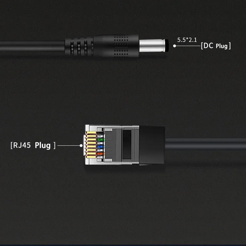 Gadinan-Poeコネクタアダプター、ケーブルスプリッター、インジェクターパワーサプライ、12v dc、ipカメラはカメラ機能になり、48vから12v