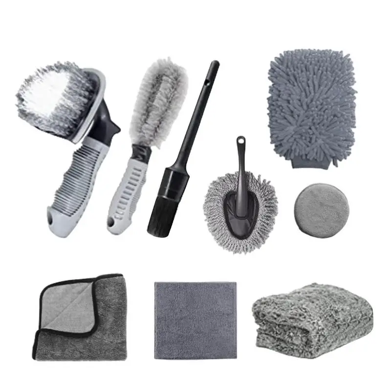 

Detail Brushes Car Detailing 9PCS/Set Car Detailing Brushes Car Wheel Rim Detailing Brush For Cleaning Wheels Interior Exterior