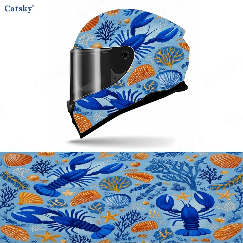 

Marine animals PVC material self adhesive waterproof motorcycle helmet sticker, paste firmly and do not fall, waterproof and wea