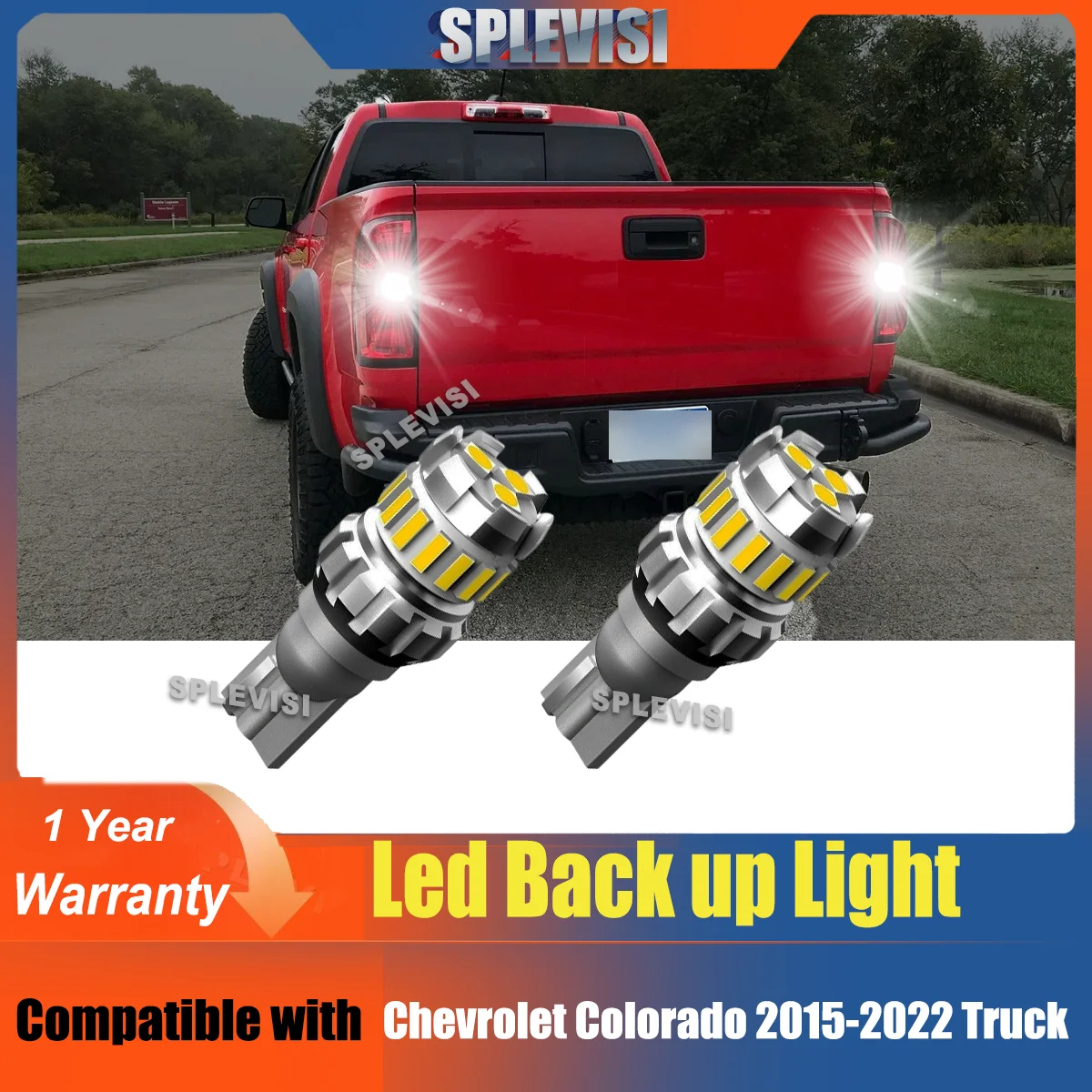 

2Pc LED Backup Reversing Lights 6000K Xenon White 12V Bulbs For Chevrolet Colorado 2015 2016 2017 2018 2019 2020 2021 2022 Truck