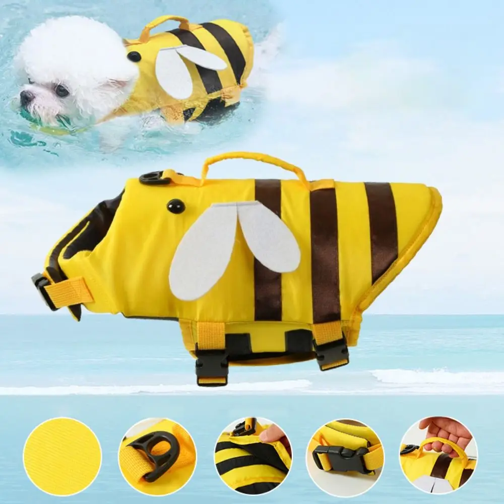 Little Bee Pet Dog Life Jacket Breathable Soft Summer Swimwear Clothes Adjustable Pet Life Vest Harness For Dogs Cats view 5