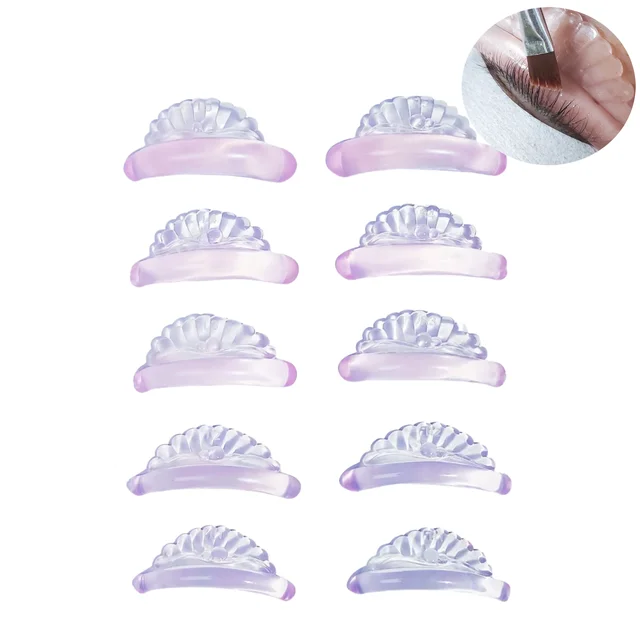 Lomansa 5 par silikonowych podkładek do rzęs C Curl Sticky Lashes Rods Shield Lifting 3D Eyelash Curler Akcesoria Narzędzia do makijażu