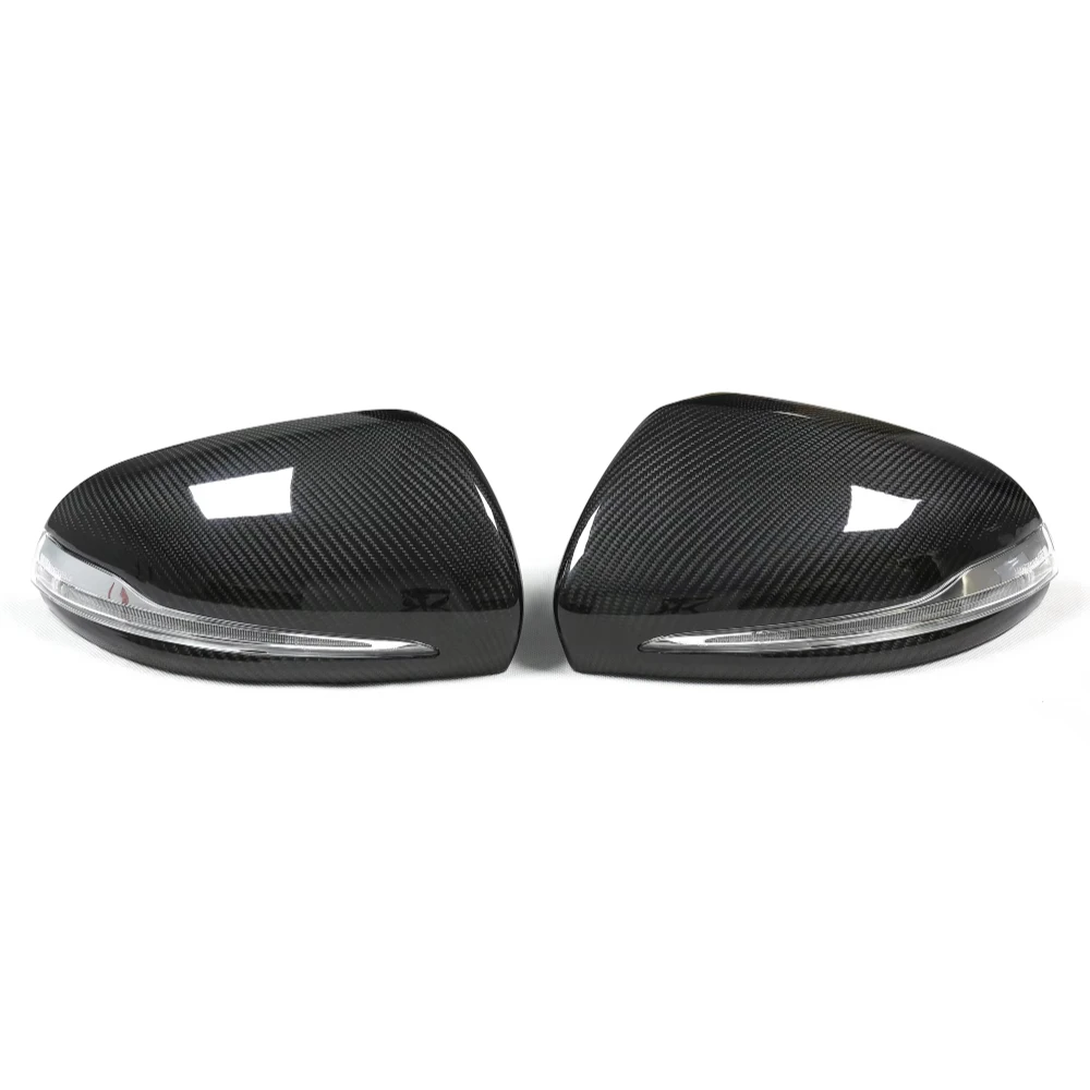 

ZAIQU Dry Carbon Fiber Side Rear Mirror Cover With Light for Mercedes benz W205 W213 W238 W222 W253 W257 AMG GT50 GT Replacement