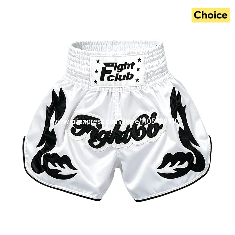 Pink Gradient Muay Thai Shorts Shiny Satin Elastic Waist Boxing Trunks Lightweight MMA Kickboxing Sparring Pants Men Women Kids