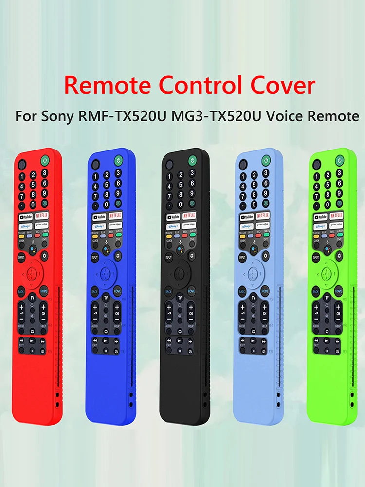 Silicone Protective Cover Shockproof Protective Skin Sleeve Waterproof with Lanyard for Sony RMF-TX520U MG3-TX520U Voice Remote