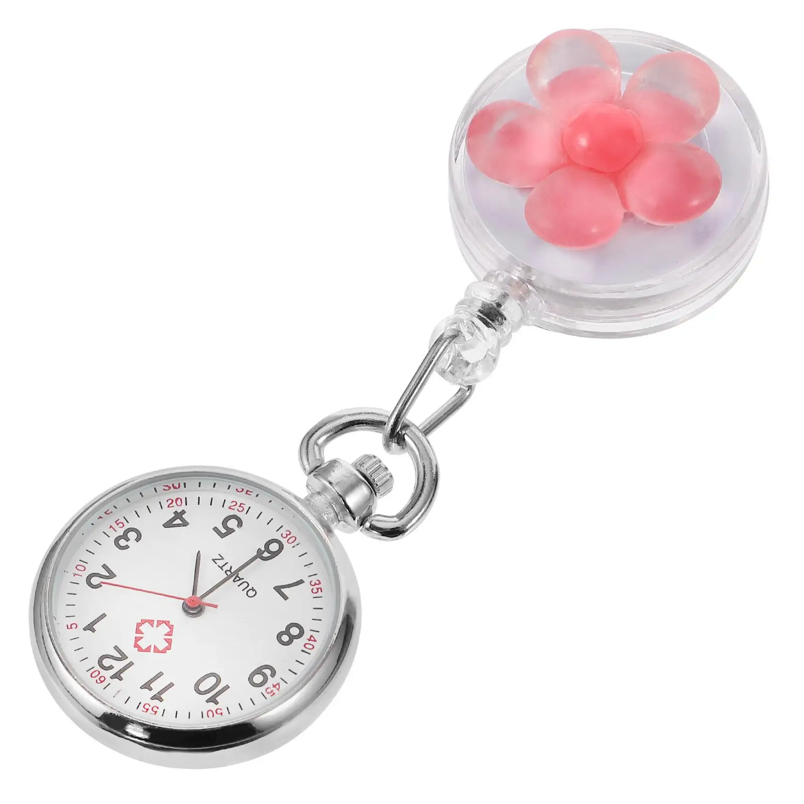 Chest Quartz Clip on Watches for Nurses Pocket Lapel Gifts Fob Retractable Hanging Alloy Buckle Student Badge Lightweight