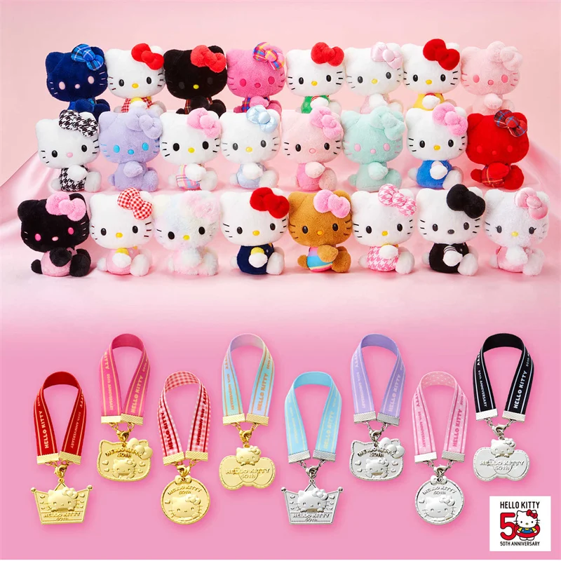 Genuine Japanese Sanrio hellobyet 50th Anniversary Series Limited Edition Doll 24 colori Kawaii Hello Kitty Collection Doll Gift