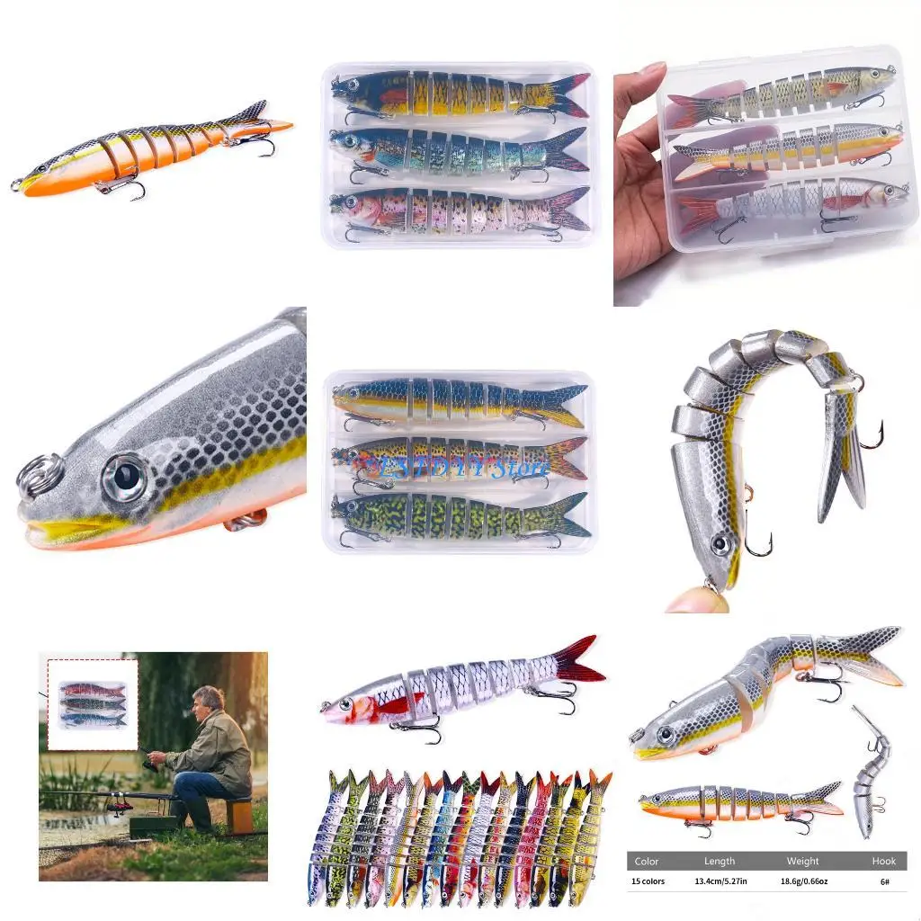

G6DE Double Hook Lures With Realistic Swimming Action Slow Sinking Artificial Baits