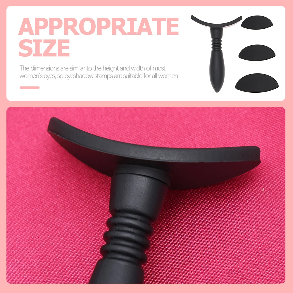 1 セットシリコンアイシャドウスタンプアプリケーター 1 セット軽量実用的なメイクアップツールクイッククリースアイシャドウ使用のための怠惰な