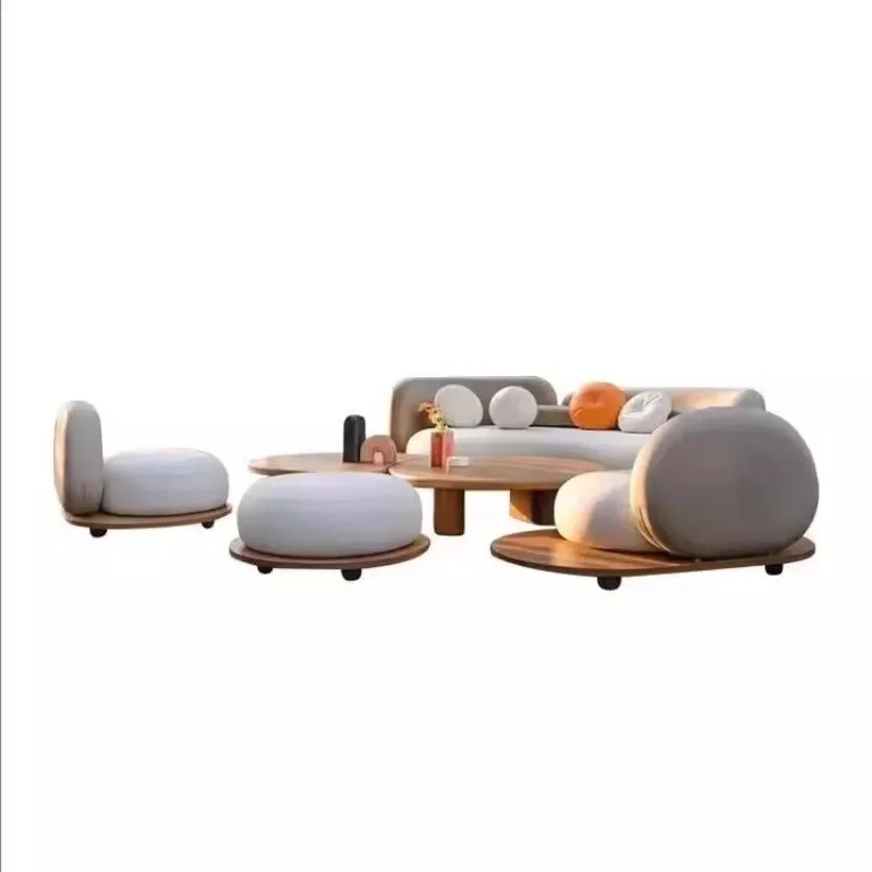 Outdoor Courtyard Teak Leisure Sofa Villa Garden Terrace Preservative Wood Combination Model Room Outdoor