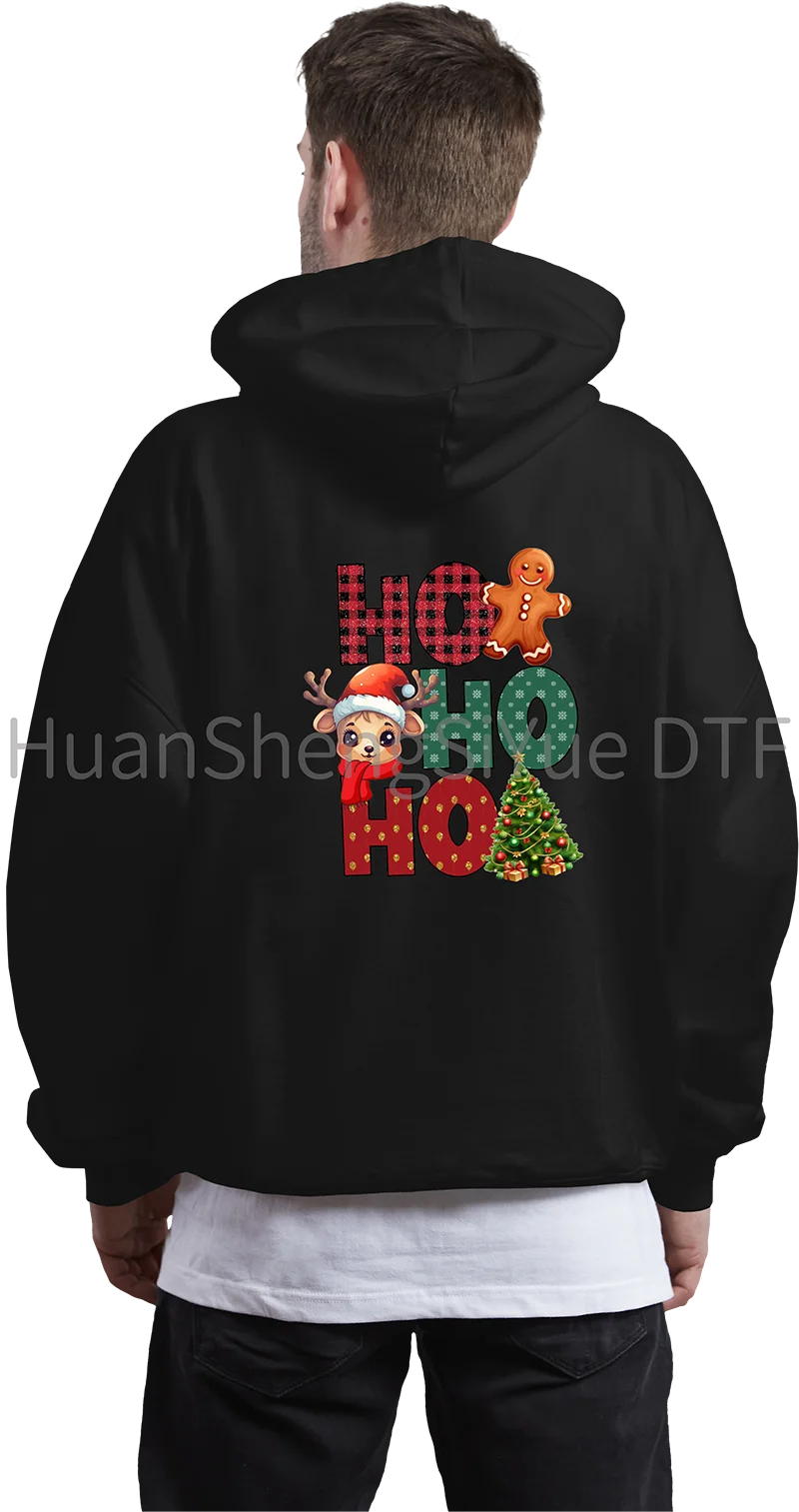 Weihnachten Bügeln Aufkleber Kleidung dtf Mode T-Shirt Hoodie DIY Jacke Patch Hot Paste Papier wasserdicht