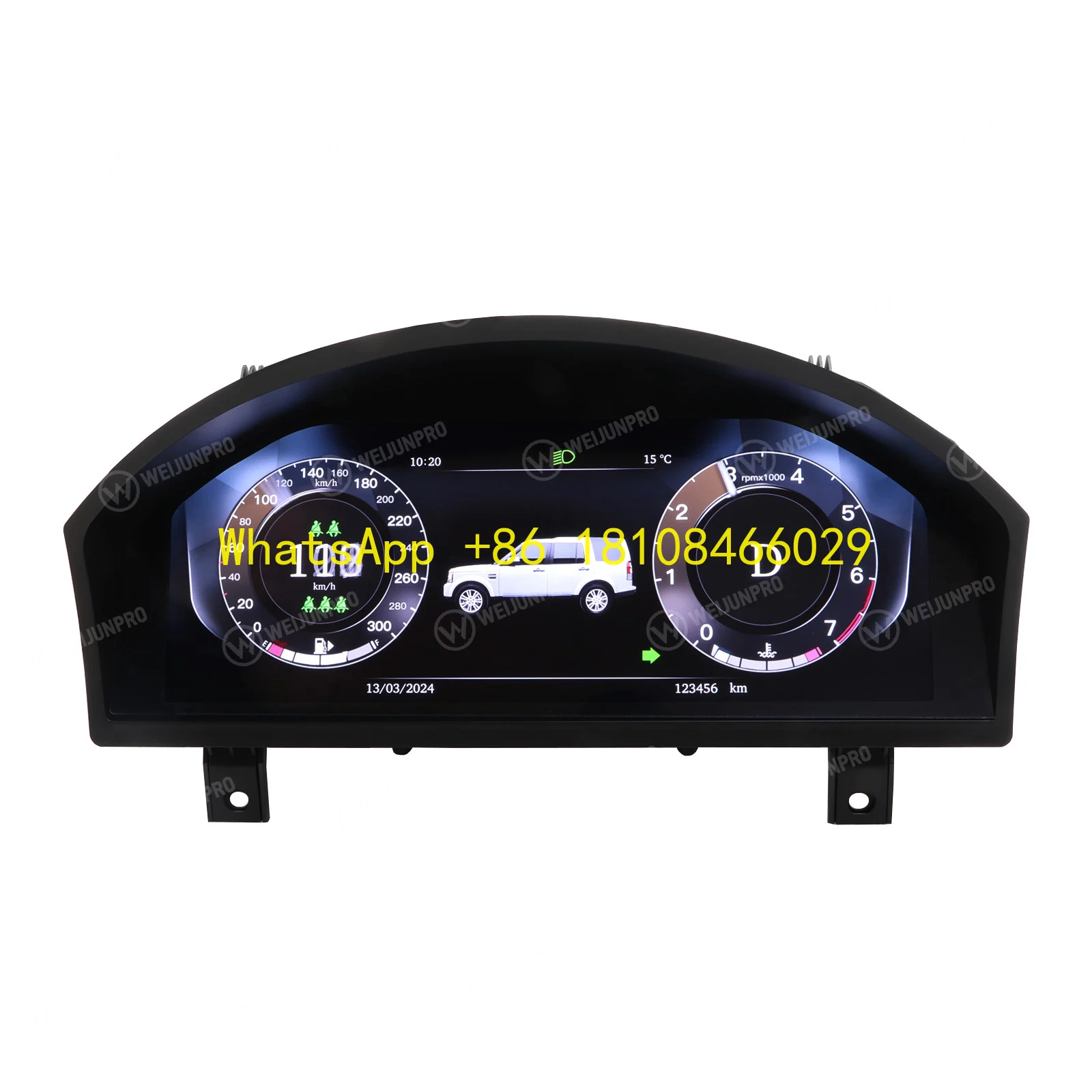 

WEIJUNPRO 12.3 Inch Car Speedometer Digital Dashboard Instrument Cluster for Land Rover Discovery 3 2004-2009