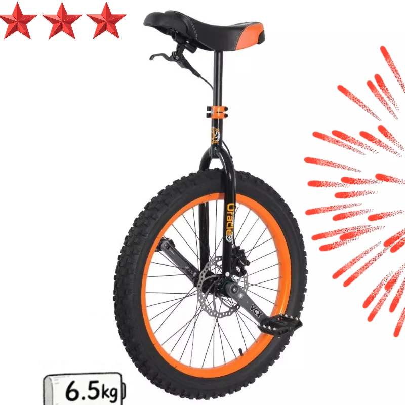 

24-дюймовый горный одноколесный велосипед с дисковым тормозом, внедорожный конкурентоспособный одноколесный велосипед 6,5 кг, высокотехнологичный велосипед с акробатической производительностью, велосипед