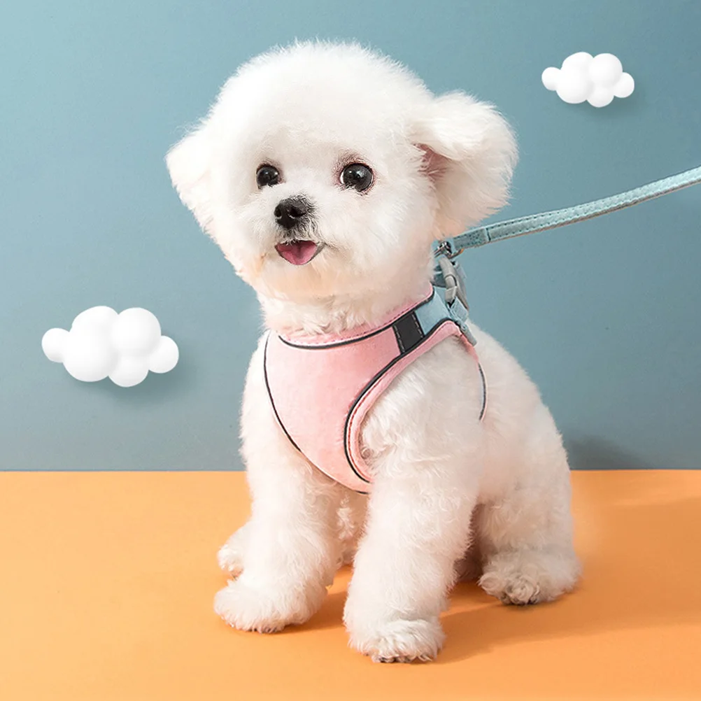 

Pet Cat Kitten Harness Leash Suede Adjustable Walking Rope S Small Size Chest Back Strap Outdoor Long Traction Control