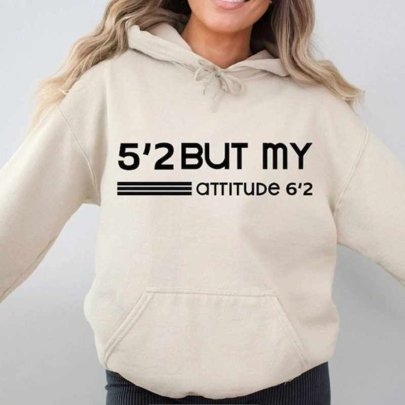 

Жизнь 5'2, Ale My Attitude 6'1, одинаковые толстовки с забавной мамой, саркастическая короткая зимняя толстовка с длинными рукавами и рисунком для девочек