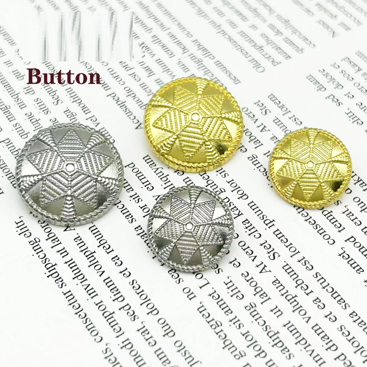 10PCS Five-pointed star metal buttons for DIY coats, trench coats, jumpers, knitwear and outerwear decoration