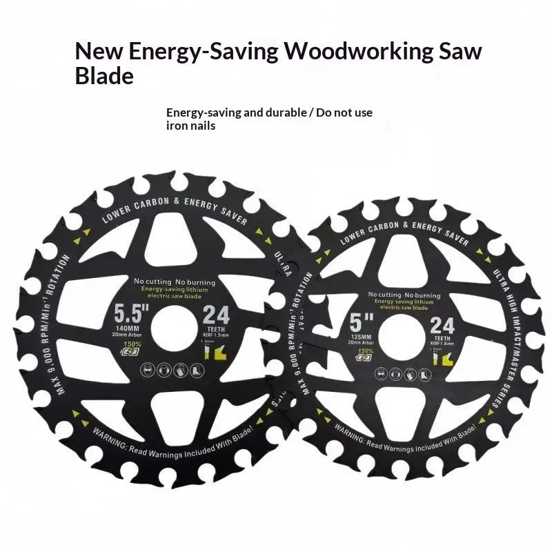 New-110/125/140mm Impact Resistance Lithium Electric Saw Blades For Solid Wood Multi Layer Board Fast Cutting