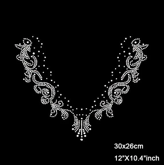 Модные и блестящие стразы горячей фиксации, 4 шт./партия (30 х26 см), термотрансферные Стразы для украшения утюгом, шитья своими руками (искусственные стразы)