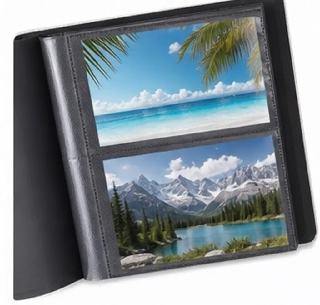 Mini Slip in Photo Album Linen Cover Holds 100 6x4 Pictures Portable for Wedding Travel Memory Mini Small Photo Album