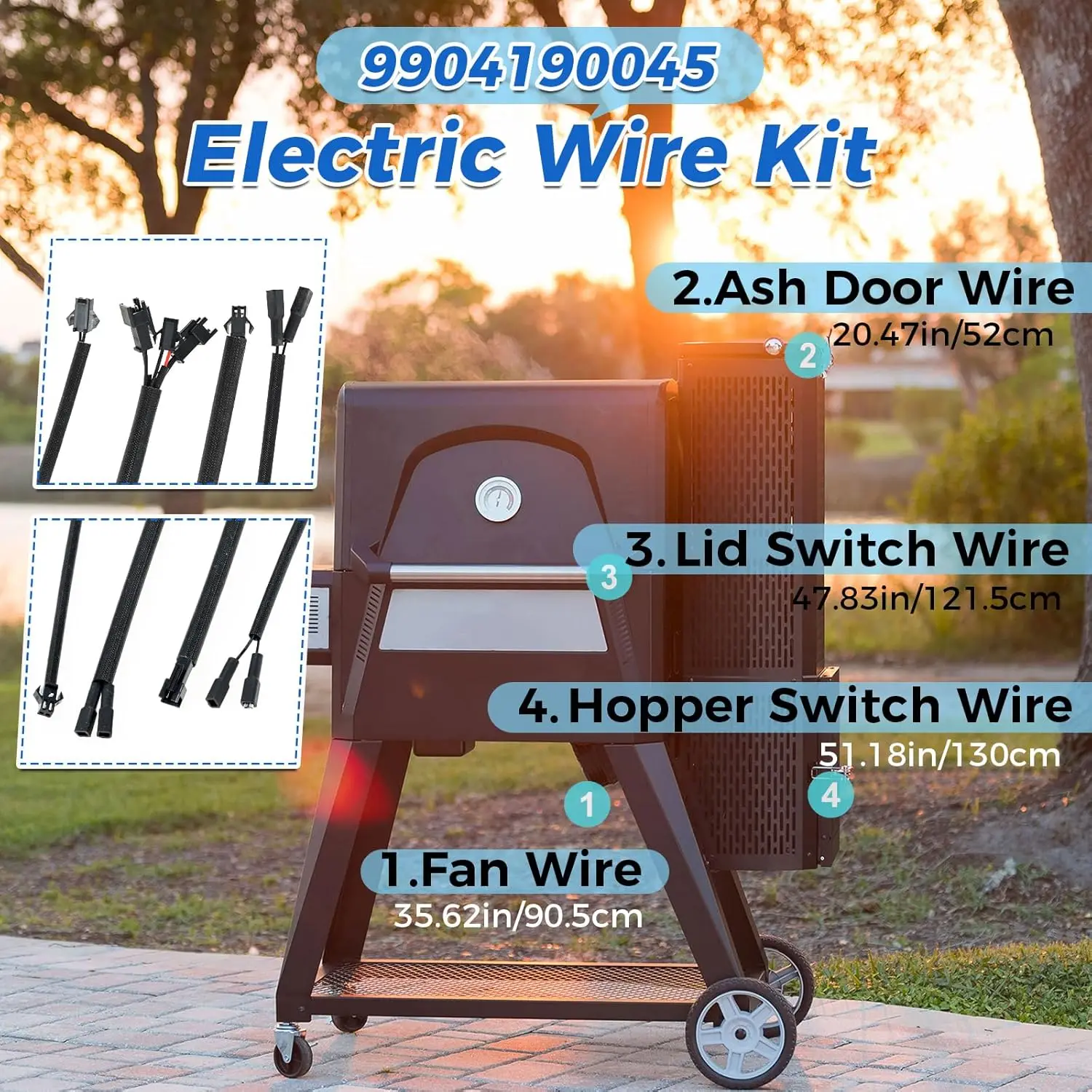 マスタービルト グラビティ シリーズ 560、800、1050 デジタル チャコール グリルおよびスモーカー用の交換用ファンと蓋/ドア スイッチ キット