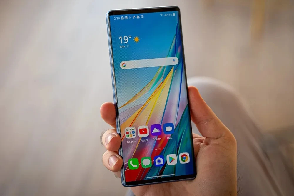 هاتف LG Wing F100 الأصلي غير مقفول 6.8 بوصة 8 جيجابايت + 128 جيجابايت 256 جيجابايت شاشة مزدوجة دوارة 1/2 سيم بصمة الإصبع هاتف ذكي يعمل بنظام أندرويد