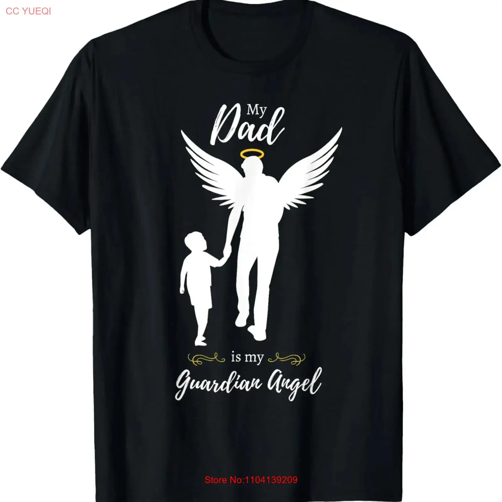 memorial shirt for dad who passed away father's day T vintage Washed fashion homme designer clothes Casual Stylish Slightly