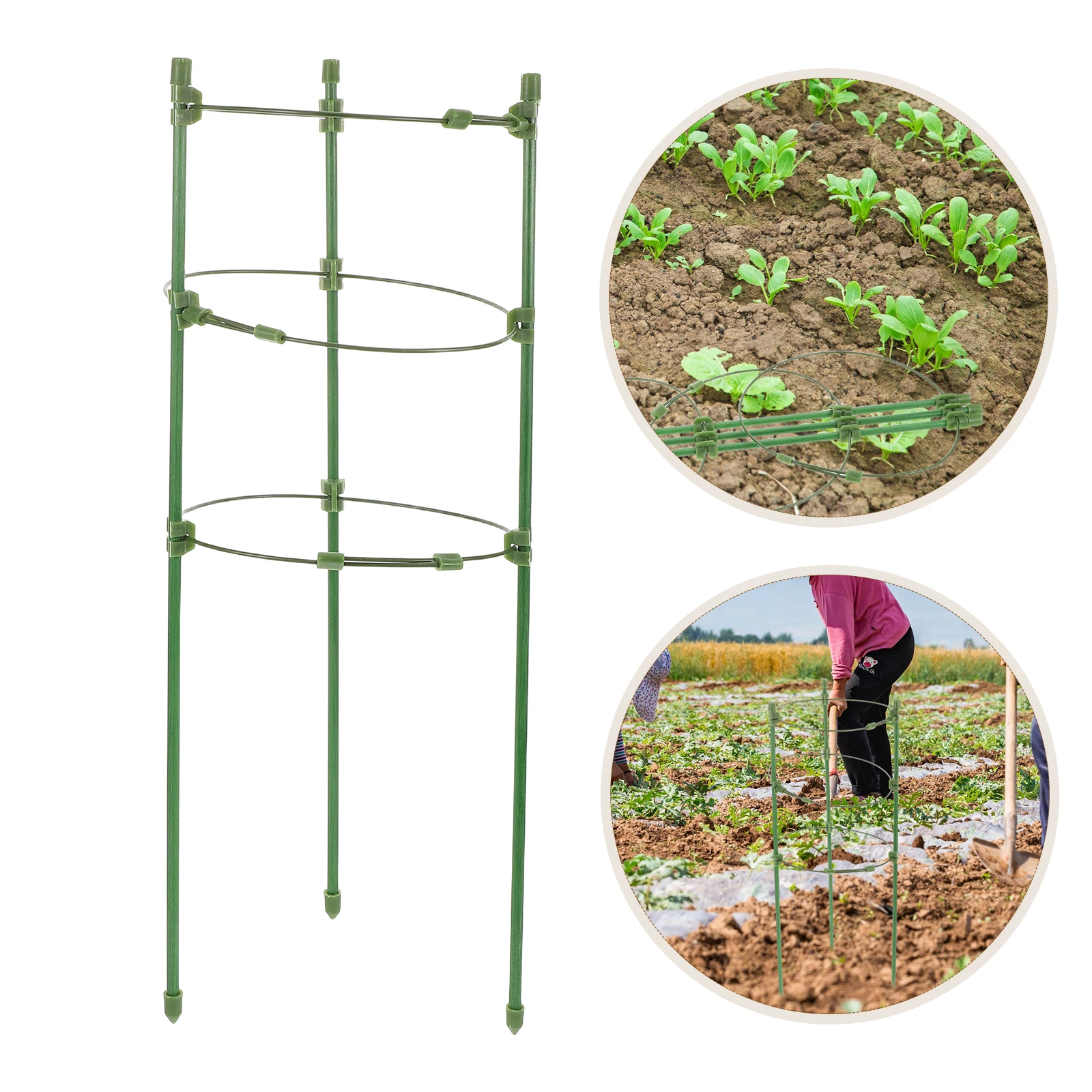 

2 Sets Climbing Vine Trellis Plant Flower Adjustable Tomato Cucumber Support Cage Stand