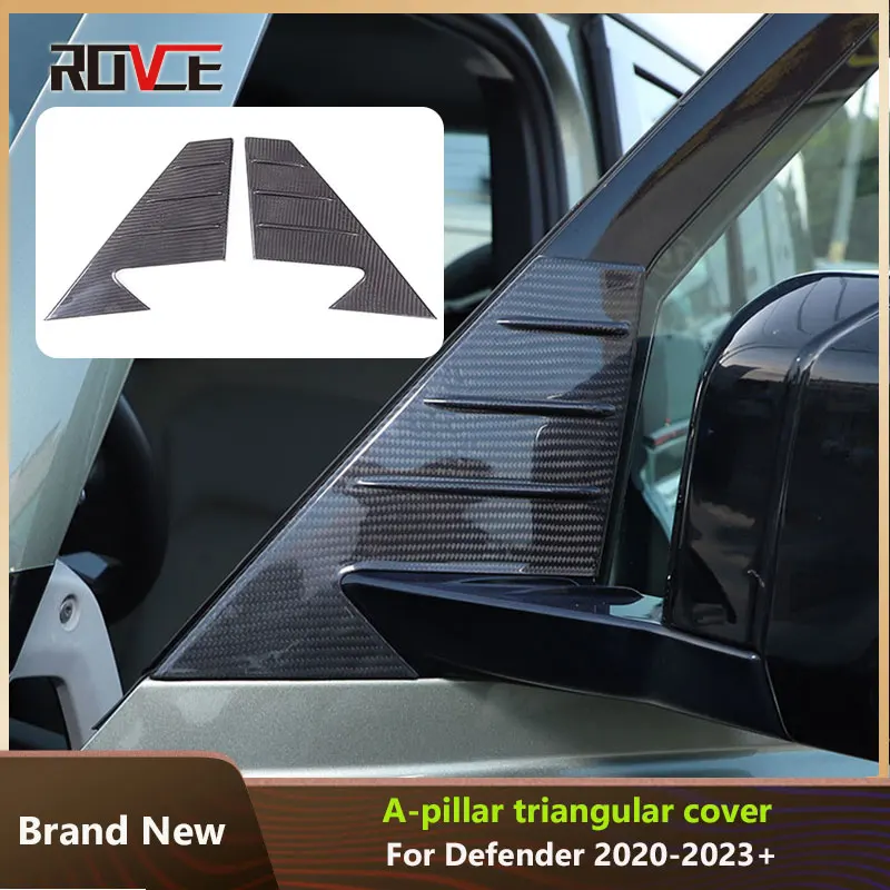 

Real Carbon Fiber Car A-pillar Triangular Decorative Cover for Land Rover Defender 90 110 130 2020-2024 Modification Accessories