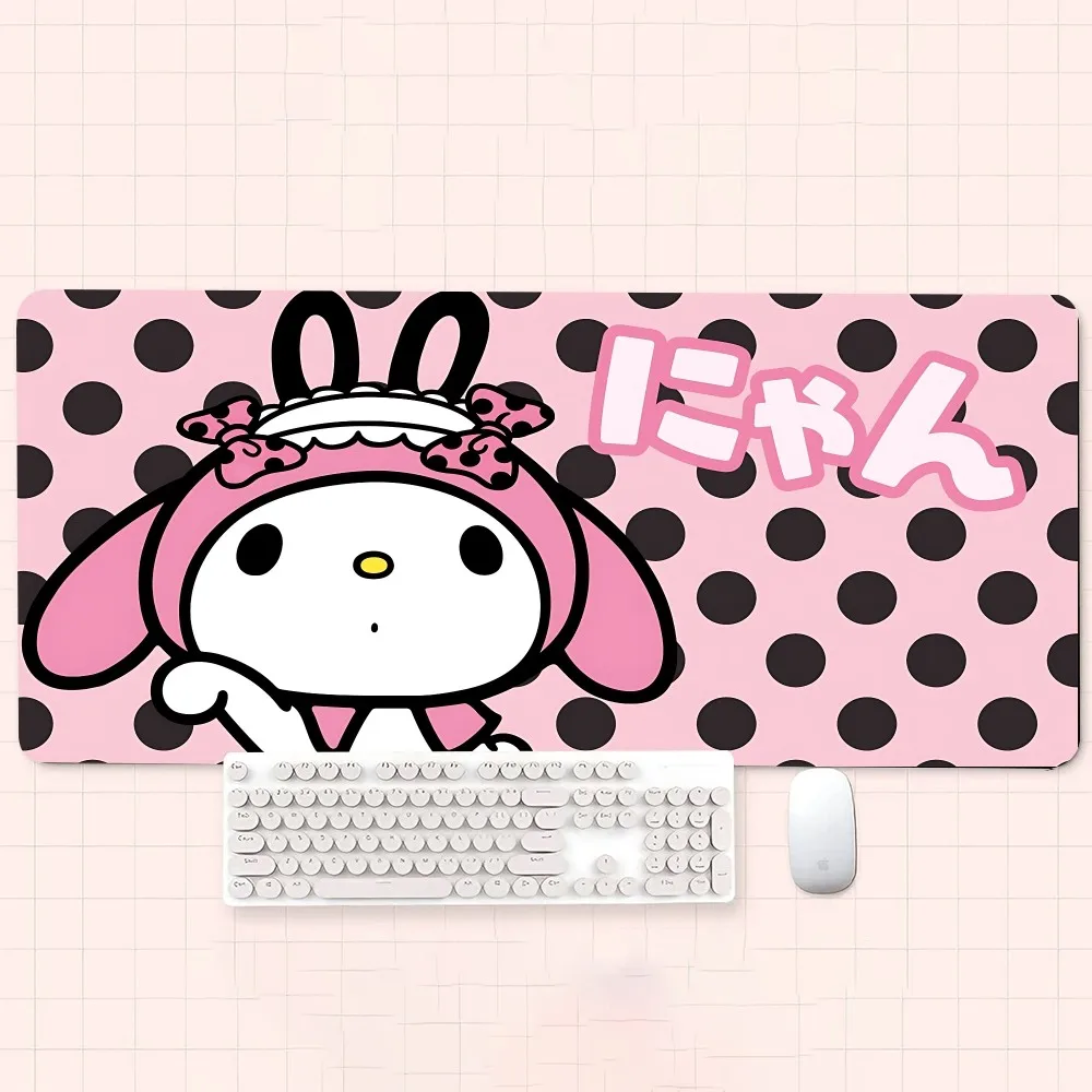 Cute S-Sanrio Melody Mousepad New Arrivals Large Gaming Mousepad L XL XXL Gamer Mouse Pad Size For Keyboards Mat