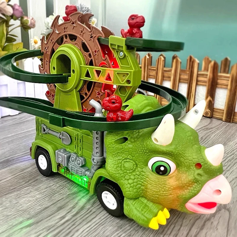 Elektryczny trójkątny smok - zabawka samochodowa z obrotowym diabelskim kołem dla dzieci, zabawka symulacyjna, idealny prezent dla niemowląt, chłopców i dziewczynek.
