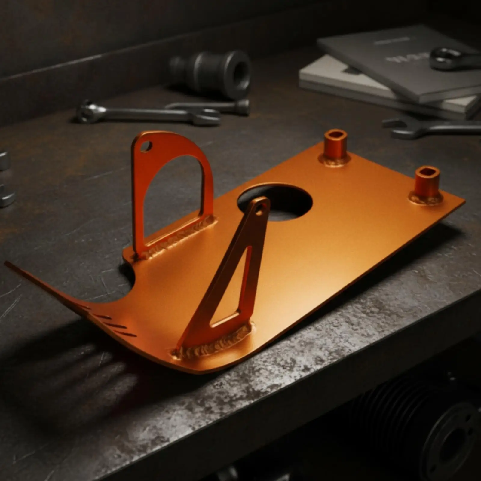 Engine Guard Plate Aluminum Alloy Skid Plate for 110cc Motorcycle Offroad Bash Guard Underbody Cover Durable Trail Protector