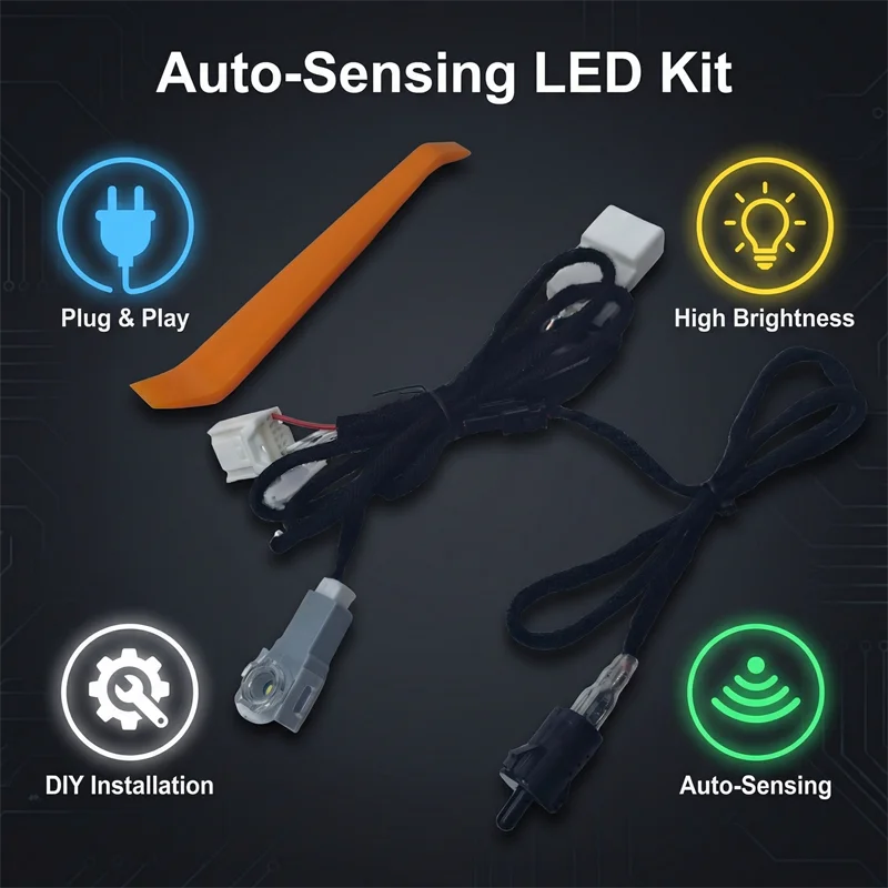 1PC White LED Car Glove Box Light for Toyota Corolla Altis/Cross E210 2019-2025 Storage Compartment Lamp