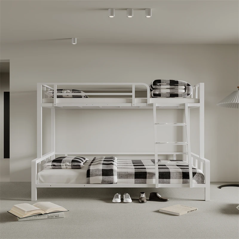 -For Dormitory Metal Bunk Bed School Metal Bed Frame With Ladder School Furniture Adult Kids Metal Bed&