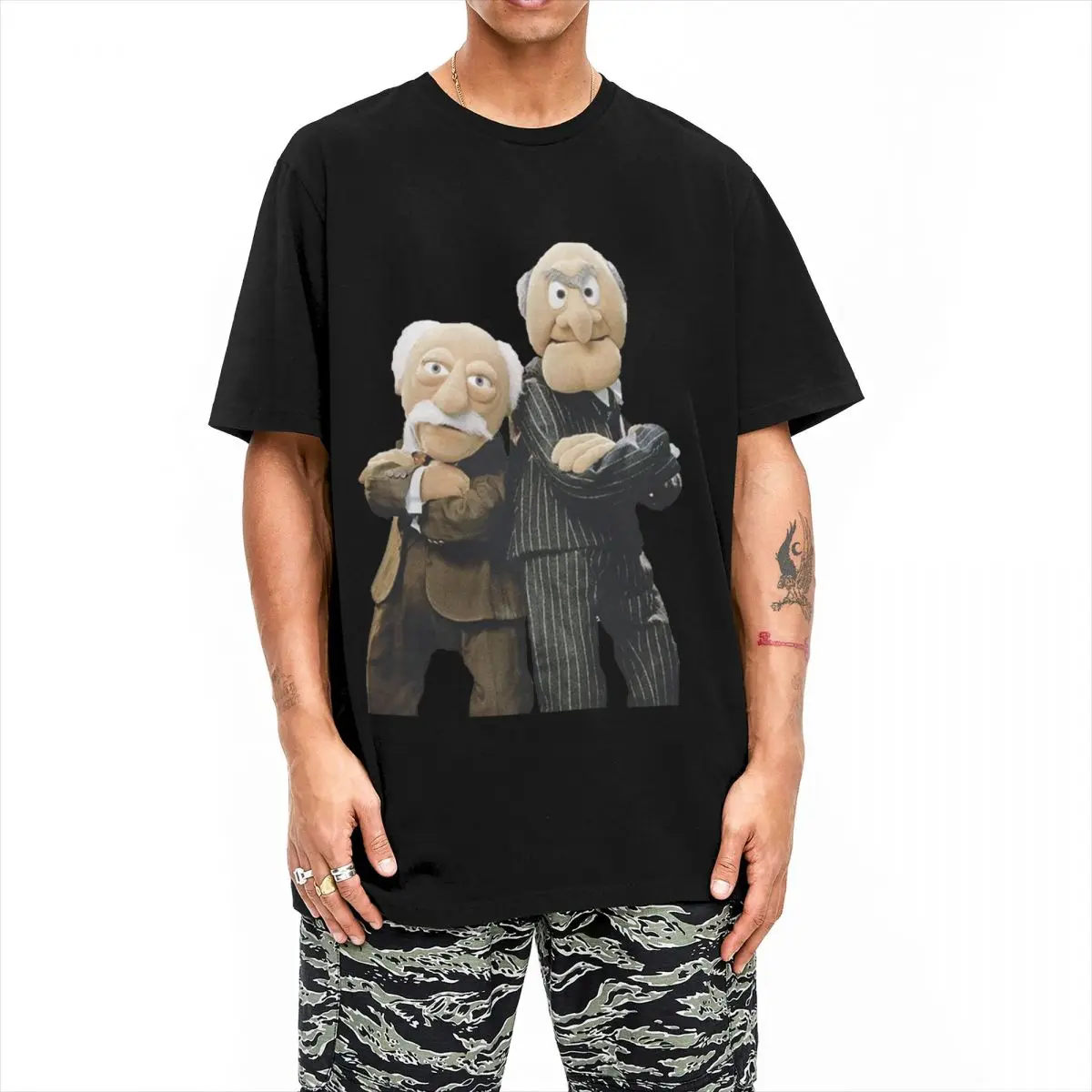 Statler And Waldorf The Muppet Show T Shirt Men Women Cotton Novelty T-Shirts Round Collar Tees Short Sleeve Tops Graphic